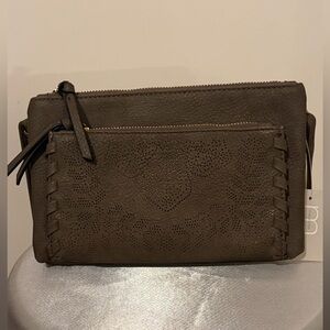 Elegant Brown Leather Women's Cross body Bag